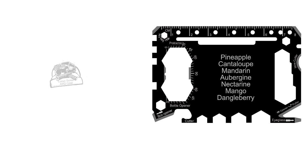Custom Multi Tool Card (Model 1) - Laser Etched (Small Batch)