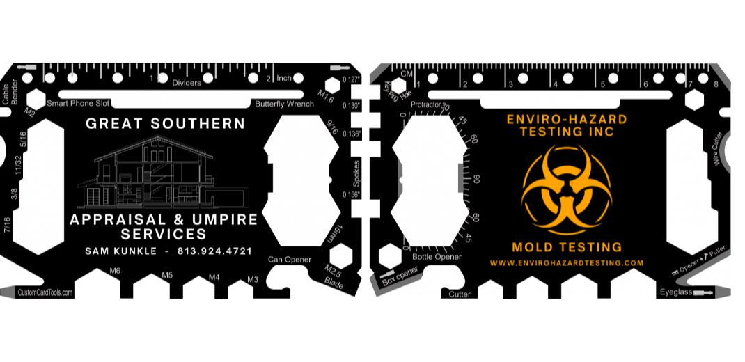 Business Card Multi Tool Card (Model 1) Custom Branded