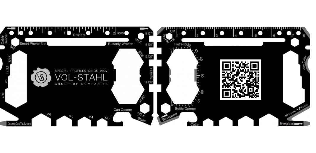 Business Card Multi Tool Card (Model 1) Custom Branded