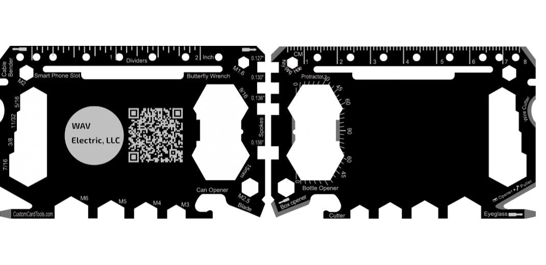 Business Card Multi Tool Card (Model 1) Custom Branded