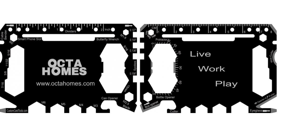 Business Card Multi Tool Card (Model 1) Custom Branded