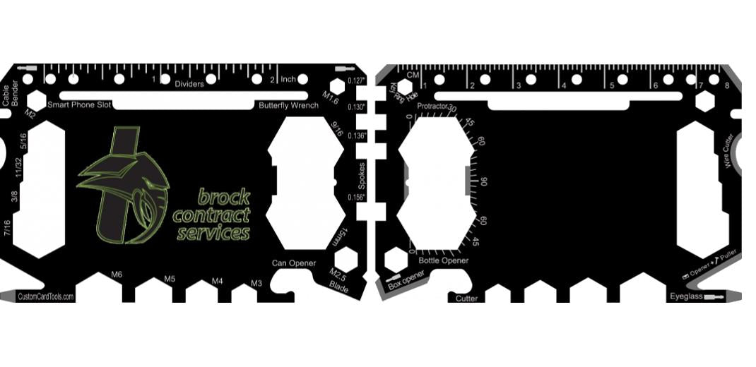 Business Card Multi Tool Card (Model 1) Custom Branded