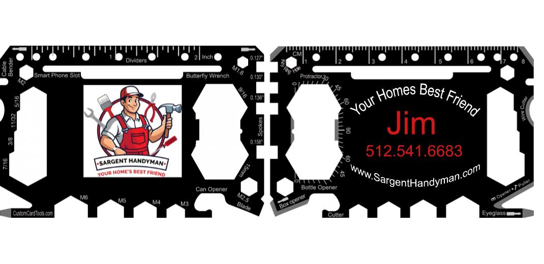 Business Card Multi Tool Card (Model 1) Custom Branded