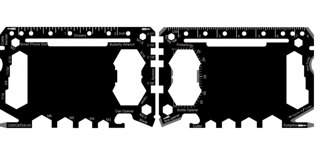 Business Card Multi Tool Card (Model 1) Custom Branded