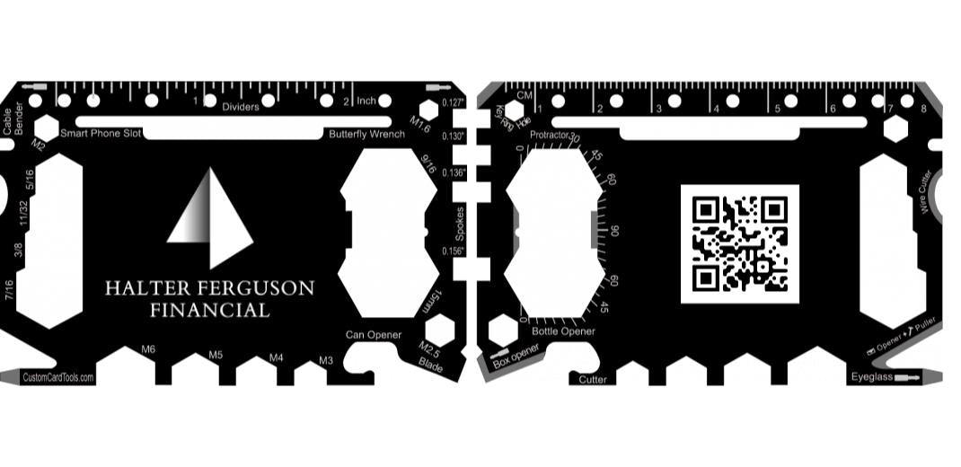 Business Card Multi Tool Card (Model 1) Custom Branded - Custom Card Tools
