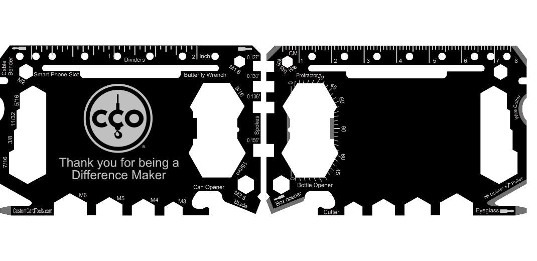 Custom Multi Tool Card (Model 1) - Laser Etched (Small Batch) - Custom Card Tools