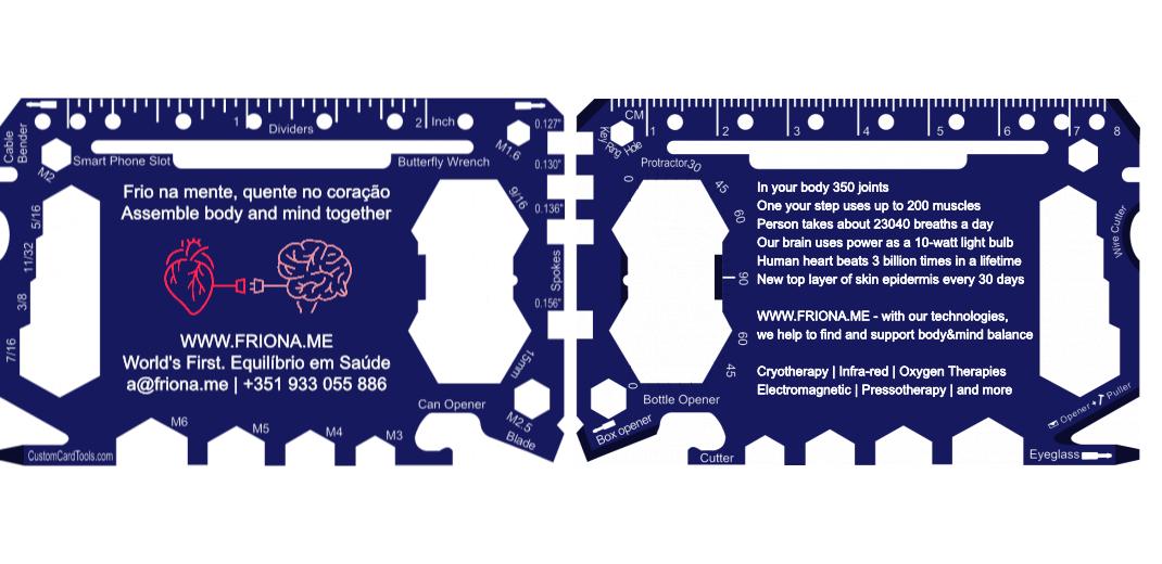 Business Card Multi Tool Card (Model 1) Custom Branded - Custom Card Tools