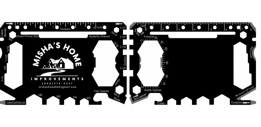 Business Card Multi Tool Card (Model 1) Custom Branded - Custom Card Tools