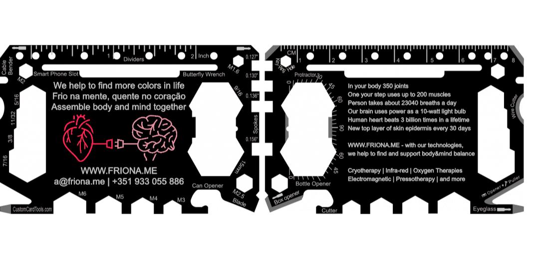 Business Card Multi Tool Card (Model 1) Custom Branded - Custom Card Tools