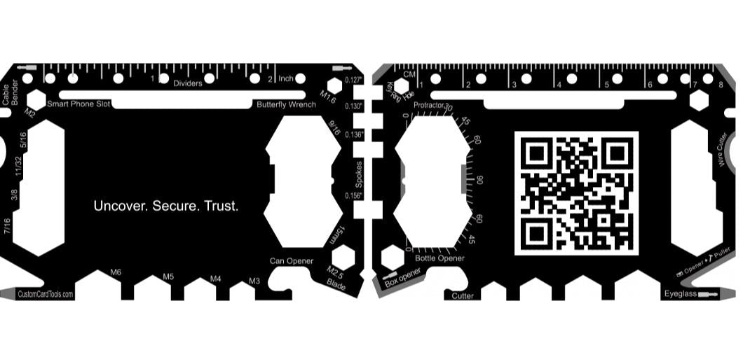 Business Card Multi Tool Card (Model 1) Custom Branded - Custom Card Tools