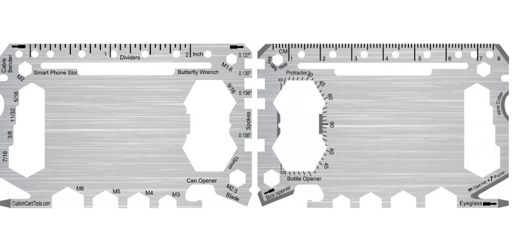 Business Card Multi Tool Card (Model 1) Custom Branded - Custom Card Tools