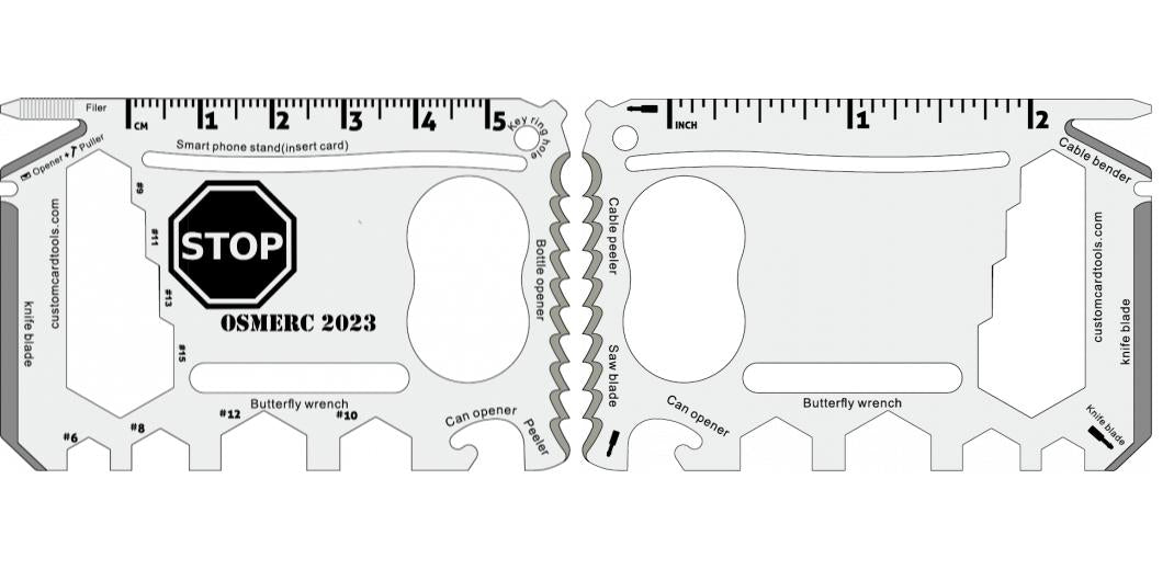 Business Card Multi Tool (Model 2) Custom Branded - Custom Card Tools