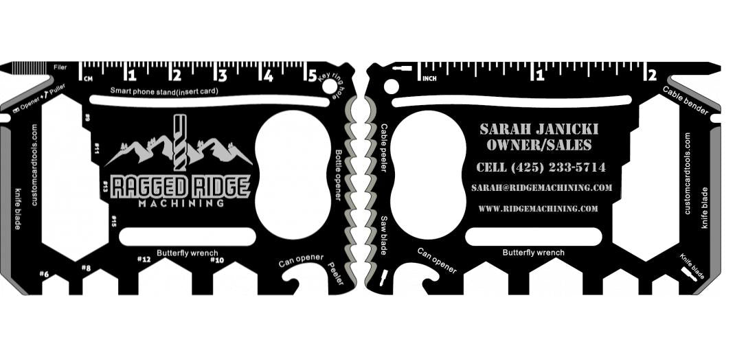 Business Card Multi Tool (Model 2) Custom Branded - Custom Card Tools
