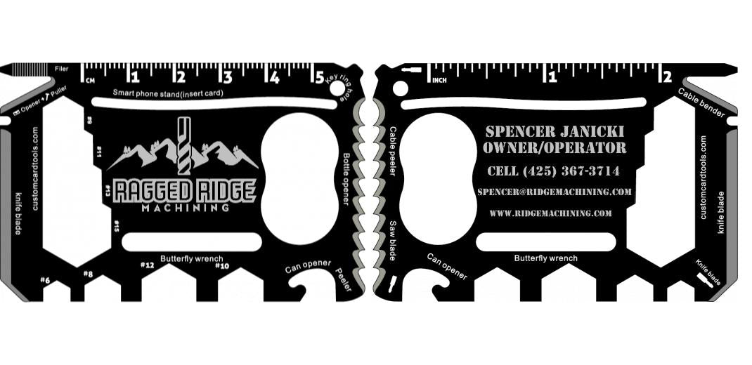 Business Card Multi Tool (Model 2) Custom Branded - Custom Card Tools
