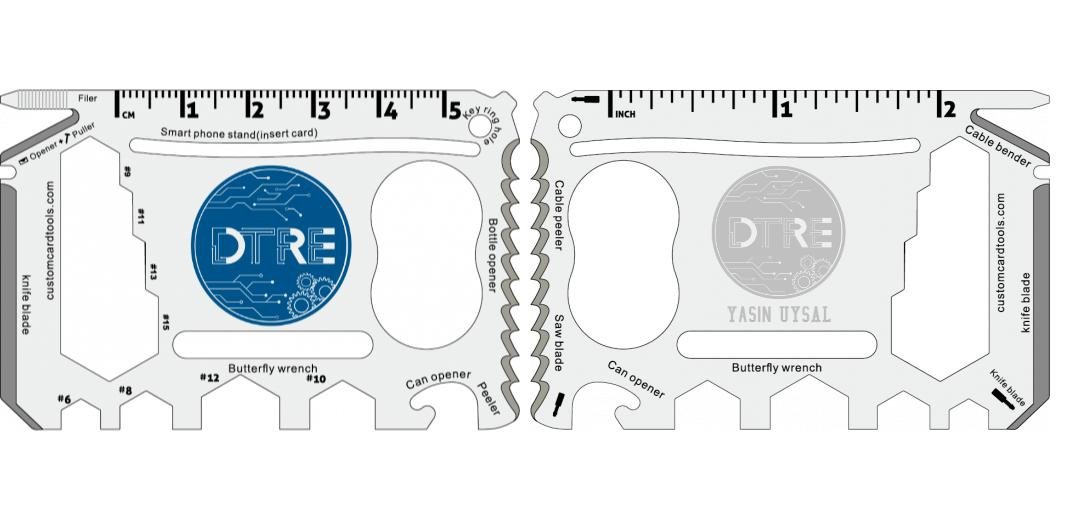 Business Card Multi Tool (Model 2) Custom Branded - Custom Card Tools