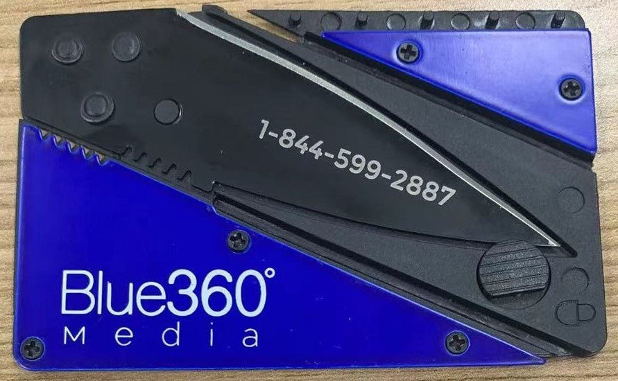 Colored Credit Card Folding Knife - Custom Card Tools