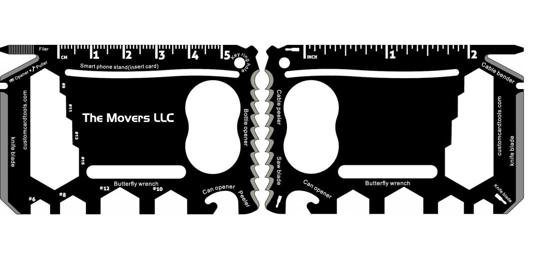 Custom Branded Business Card Multi Tool (Model 2) - Custom Card Tools