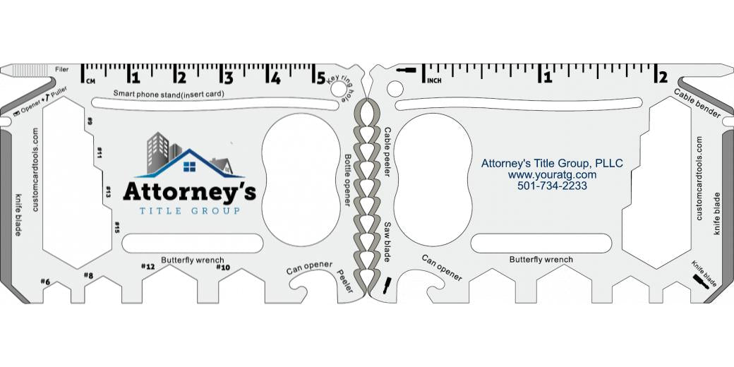 Custom Branded Business Card Multi Tool (Model 2) - Custom Card Tools