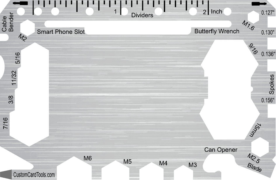 Fully Custom Multi Tool Card (Model 1) - Custom Card Tools