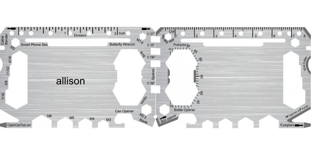 Fully Custom Multi Tool Card (Model 1) - Custom Card Tools