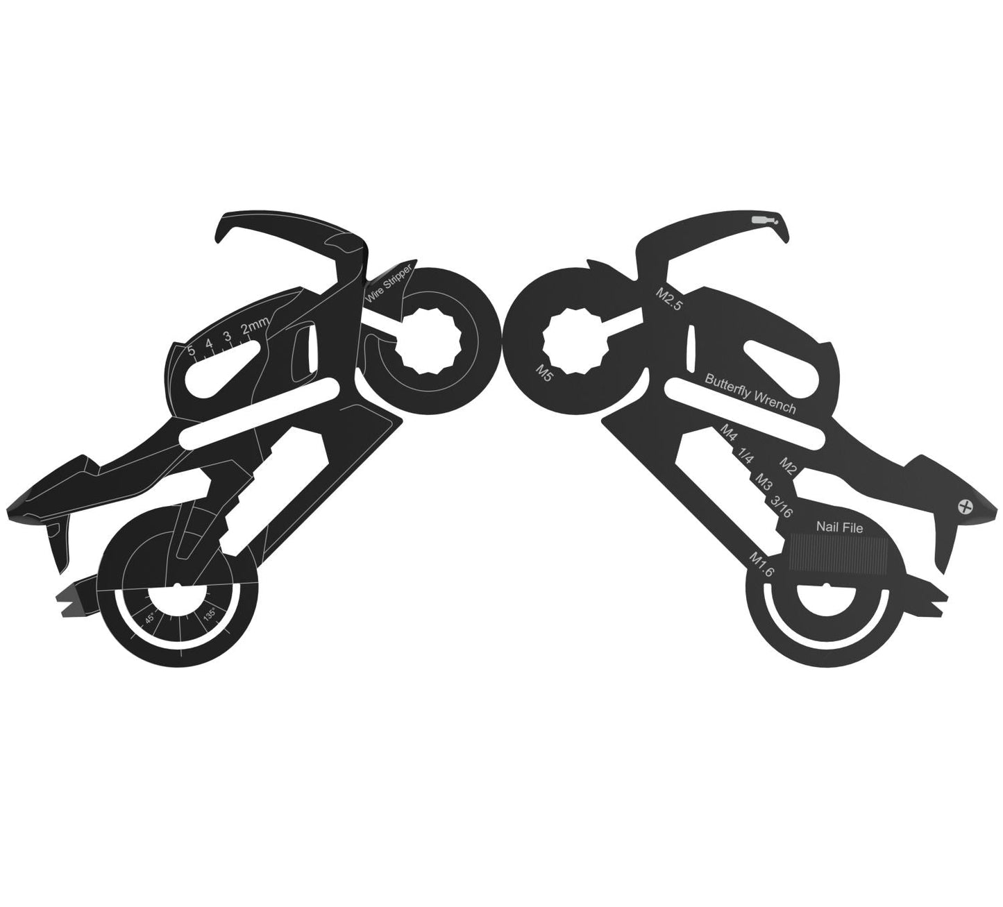 Motorcycle Shaped Multi Tool Custom Branded - Custom Card Tools