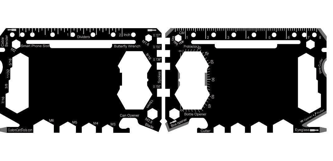 Custom Multi Tool Card (Model 1) - Laser Etched (Small Batch)