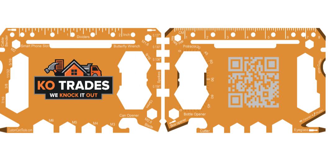 Business Card Multi Tool Card (Model 1) Custom Branded