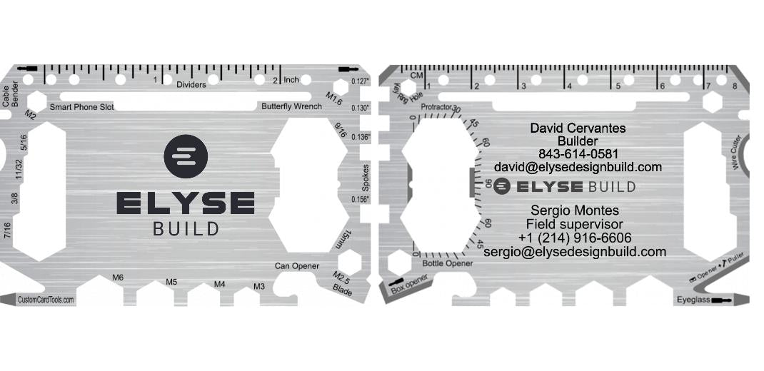 Business Card Multi Tool Card (Model 1) Custom Branded