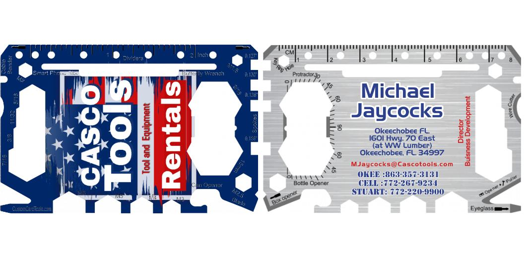 Business Card Multi Tool Card (Model 1) Custom Branded