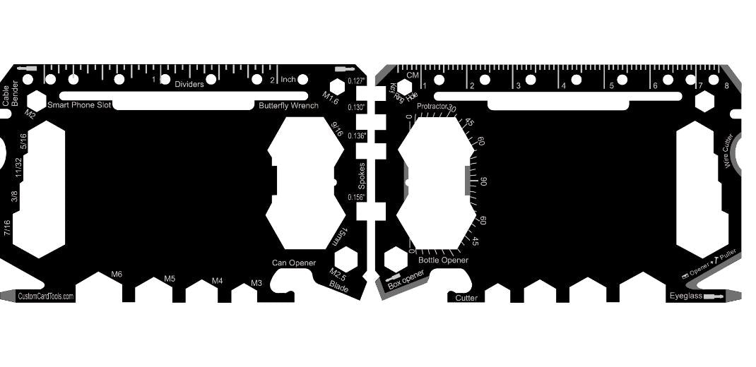 Custom Multi Tool Card (Model 1) - Laser Etched (Small Batch)