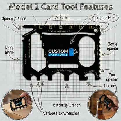 Business Card Multi Tool (Model 2) Custom Branded