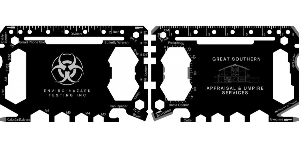 Business Card Multi Tool Card (Model 1) Custom Branded - Custom Card Tools