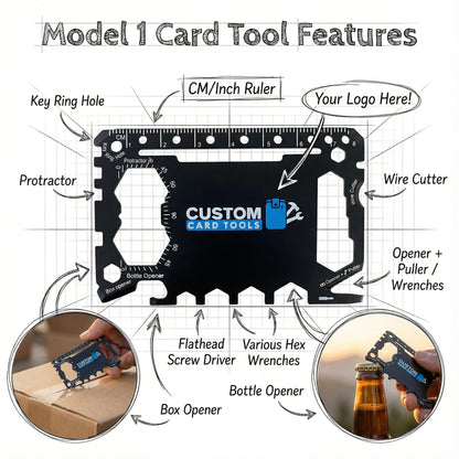 Business Card Multi Tool Card (Model 1) Custom Branded