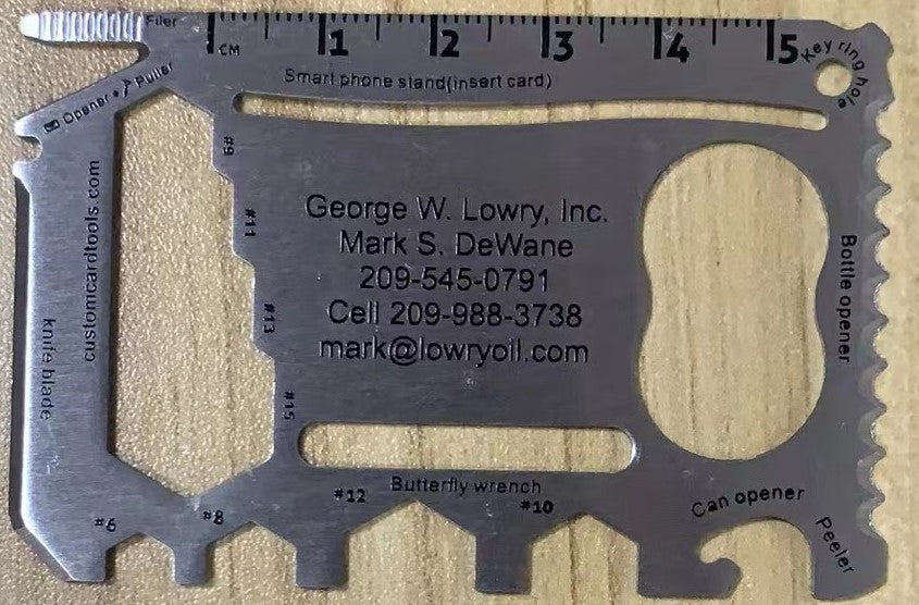 Business Card Multi Tool (Model 2) Custom Branded