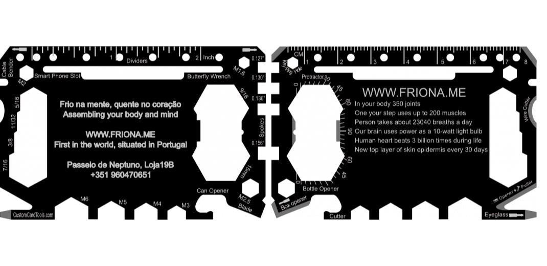 Business Card Multi Tool Card (Model 1) Custom Branded - Custom Card Tools