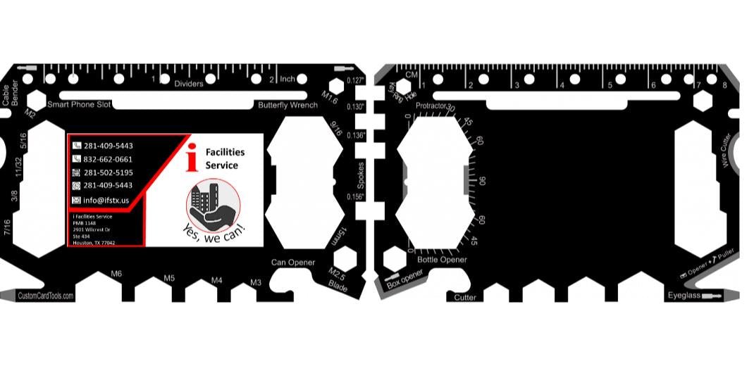 Business Card Multi Tool Card (Model 1) Custom Branded - Custom Card Tools