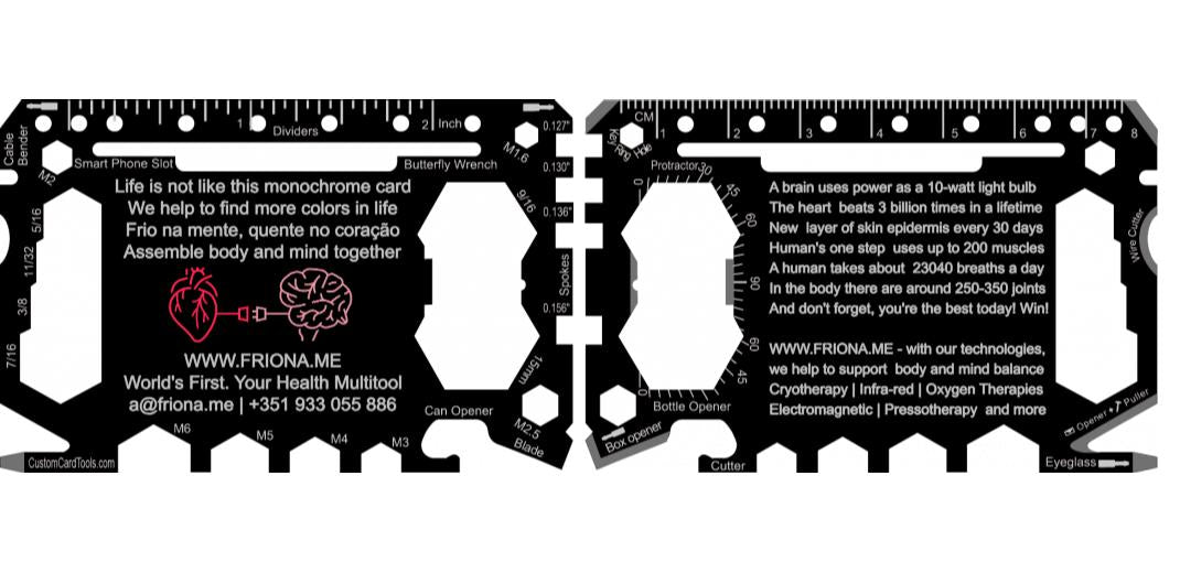 Business Card Multi Tool Card (Model 1) Custom Branded - Custom Card Tools