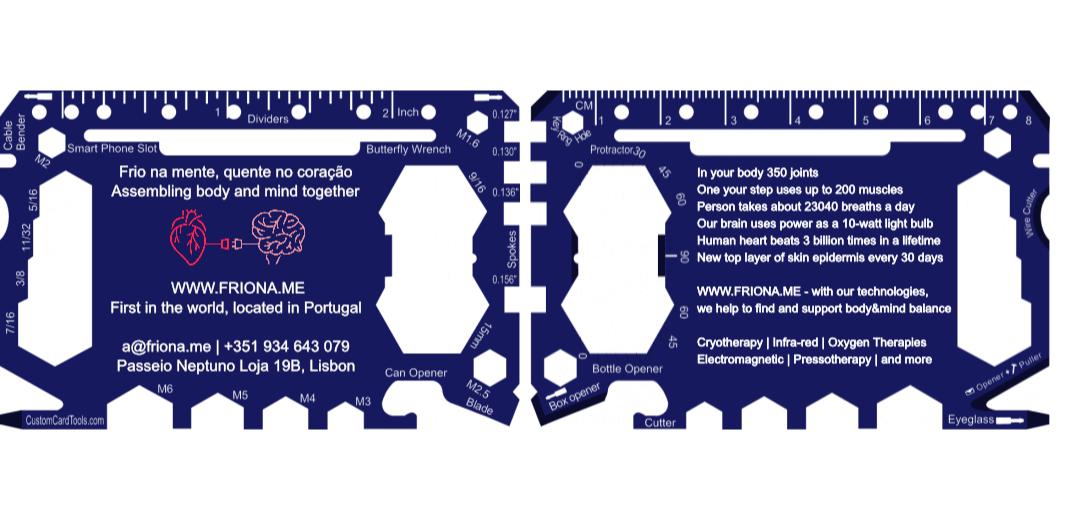 Business Card Multi Tool Card (Model 1) Custom Branded - Custom Card Tools