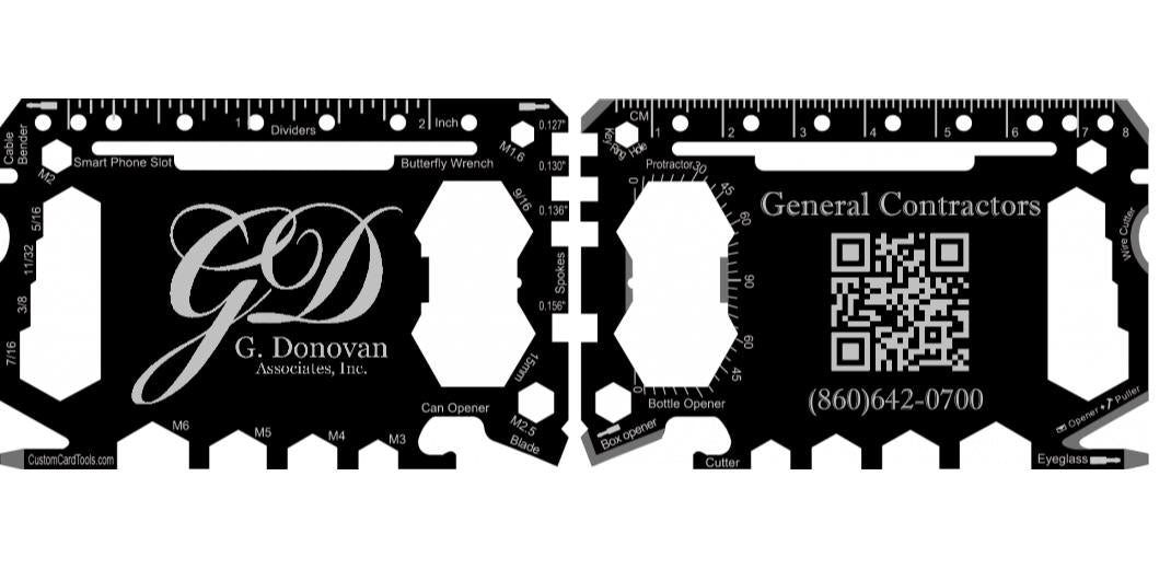 Business Card Multi Tool Card (Model 1) Custom Branded - Custom Card Tools