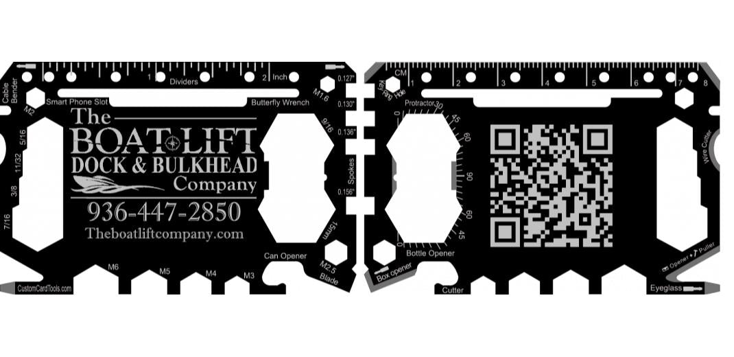 Business Card Multi Tool Card (Model 1) Custom Branded - Custom Card Tools