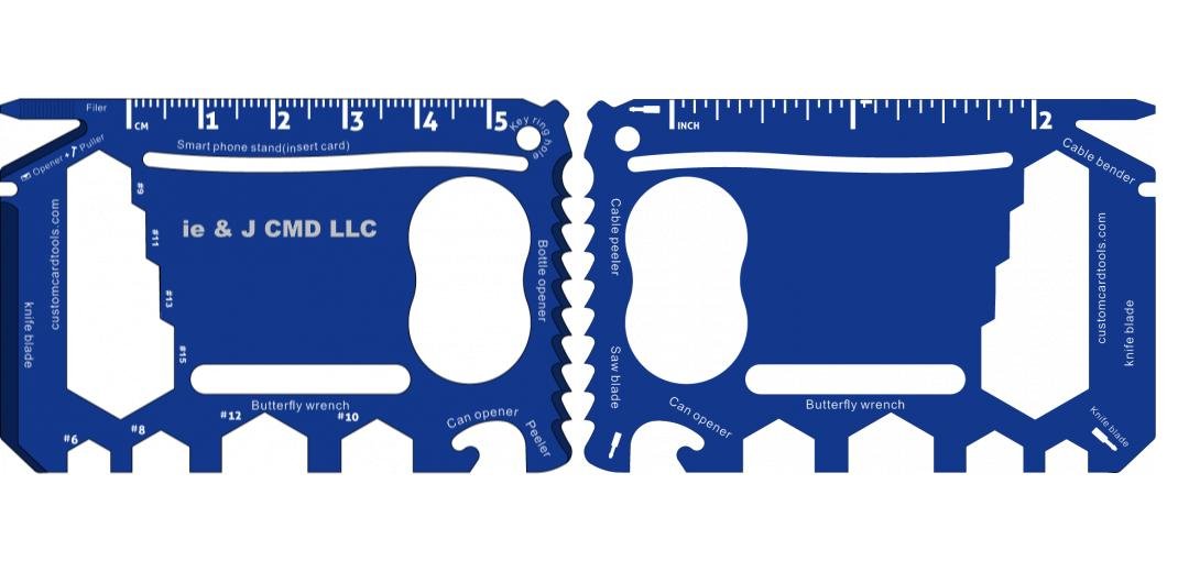 Business Card Multi Tool (Model 2) Custom Branded - Custom Card Tools