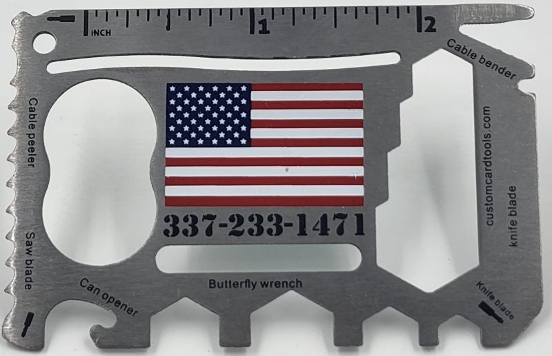 Custom Branded Business Card Multi Tool (Model 2) - Custom Card Tools