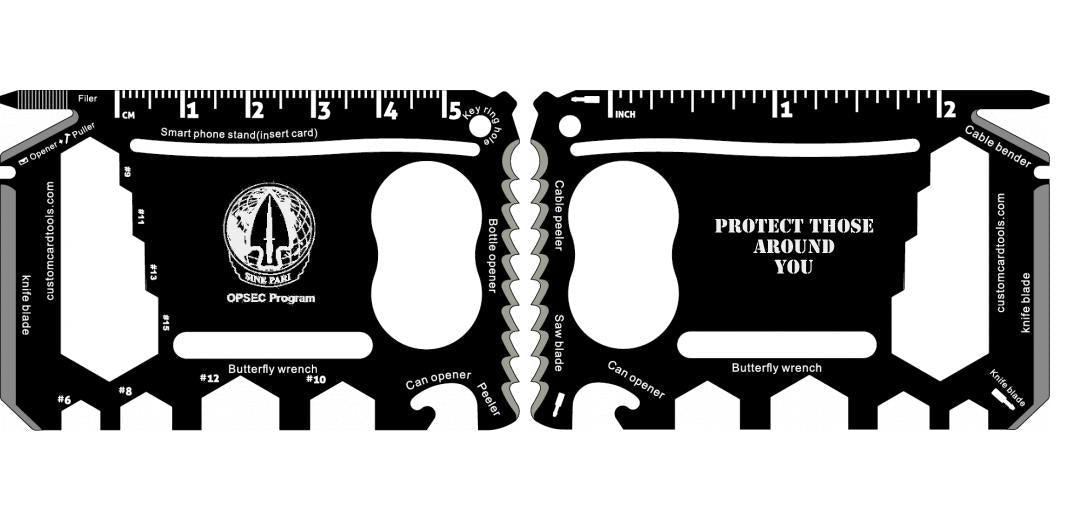 Custom Branded Business Card Multi Tool (Model 2) - Custom Card Tools