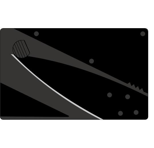 Personalized Card-Sized Folding Knife - Laser Etched - Custom Card Tools
